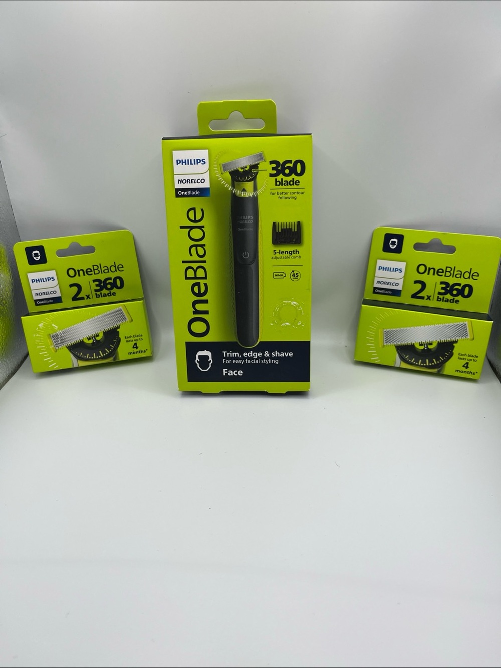Philips Norelco OneBlade Face Trimmer - 4x replacement blades